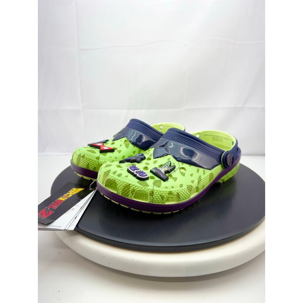 Crocs x Dragon Ball Z Cell Kids Size‎ Junior 4 Classic Clogs Green Slip On Shoes